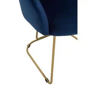 Interiors by Premier Veneto Midnight Velvet Dinner Chair