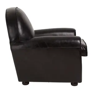 Victor Black Leather Classic Armchair