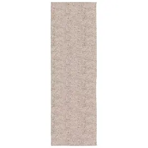 Shaggy Rug PAMPLONA High Pile Modern Beige 80x250 cm