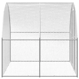 Outdoor Chicken Coop 3x8x2 m Galvanised Steel