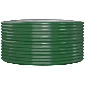 Berkfield Garden Planter Powder-coated Steel 510x140x68 cm Green