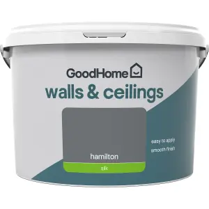 GoodHome Walls & ceilings Hamilton Silk Emulsion paint, 2.5L