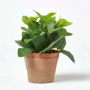 Homescapes Artificial Mint Plant in Decorative Pot