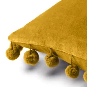 furn. Dora Velvet Pom-Pom Polyester Filled Cushion