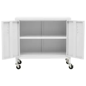 Berkfield Storage Cabinet White 60x35x56 cm Steel