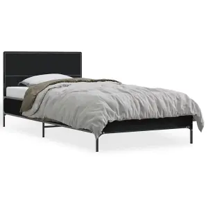 Berkfield Bed Frame without Mattress Black 90x190 cm Single