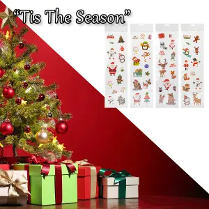 Christmas Stickers 1 x Varied Design 15cm x 55cm Christmas Themed