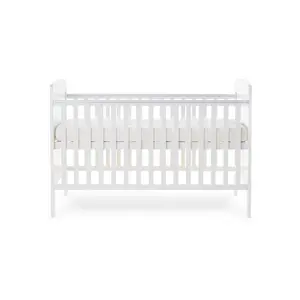 Grace Cot Bed with Fibre Mattress White