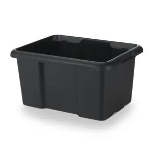 Fitty Black 14L Plastic Stackable Storage box