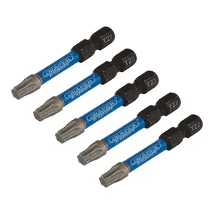 Draper Expert TX-STAR Impact Screwdriver Bits, T27 x 50mm, 1/4" Hex (Pack of 5) 05654