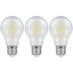 Crompton Lamps LED GLS 7.5W E27 Dimmable Filament Warm White Pearl (60W Eqv) (3 Pack)