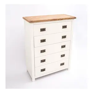 Lovere 5 Drawer Chest of Drawers Bras Drop Handle