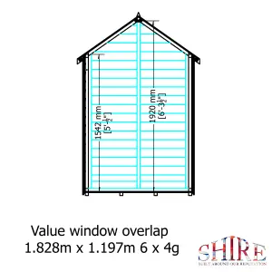 Shire Overlap 6x4 Single Door Value Shed with Window