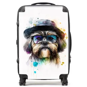 Lhasa Apso Dog Splashart Suitcase - Medium