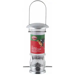 Ambador Wild Birds Deluxe Seed Feeder Silver (S)