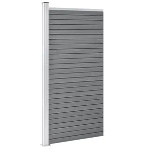 Berkfield Fence Panel WPC 95x186 cm Grey