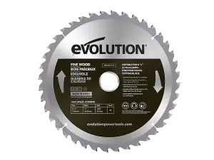 Evolution Fine Wood Mitre/Table Saw Blade 210 x 25.4mm x 40T