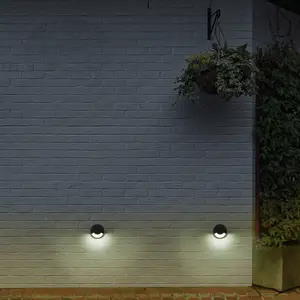 Luminosa Sort LED Outdoor Recessed Ground Light Black, Sandblasted, Warm-White 3000K, IP65