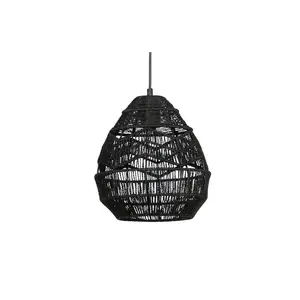 Adelaide 1 - Light Single Pendant Black / 243cm H x 35cm W x 35cm D