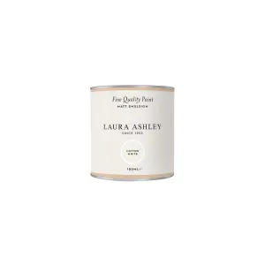 Laura Ashley Cotton White Matt Emulsion paint, 100ml