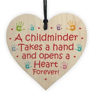 Childminder Thank You Gift Wood Hanging Heart Teacher Friendship Gift Keepsake