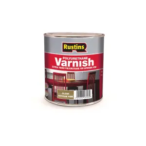 Rustins Polyurethane Varnish Gloss - Antique Pine 500ml