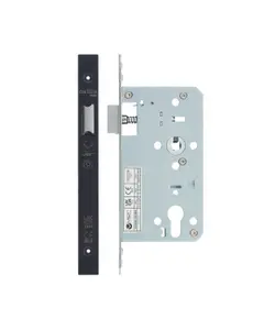 AFIT Matt Black DIN Euro Latch - 90mm Case 60mm Backset