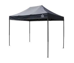 All Seasons Gazebos 3x2 Fully Waterproof Pop up Gazebo With Accessories Black