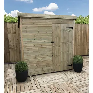 6 x 6 Garden Shed Pressure Treated T&G PENT Wooden Garden Shed + Single Door (6' x 6' / 6ft x 6ft) (6x6)