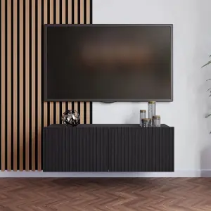 Sleek Entertainment with the Kolder TV Cabinet 1000mm x 340mm x 410mm in Sophisticated Black