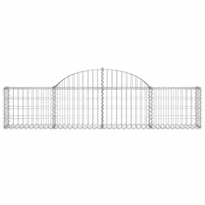 Berkfield Arched Gabion Baskets 6 pcs 200x30x40/60 cm Galvanised Iron