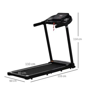 HOMCOM Treadmill 1.5HP Electric Motorised Running Machine w/ LED Display