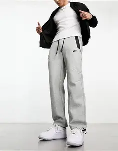 Nike Tech Fleece Loose Fit Joggers With Toggle In Grey - Grey (Size: XS)