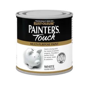 Rust-Oleum Painter's Touch White Gloss Multi-surface paint, 250ml