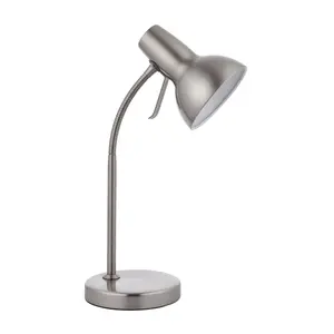 Anson Lighting Aldo Table light finished in Satin nickel plate and gloss white