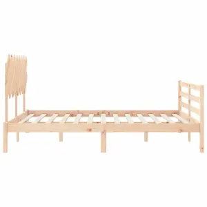 Berkfield Bed Frame with Headboard 160x200 cm Solid Wood