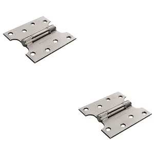 2 PACK - PAIR 102 x 152 x 3mm Parliament Hinge Satin Stainless Steel Internal Door