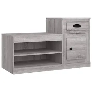 Berkfield Shoe Cabinet Grey Sonoma 100x42x60 cm Engineered Wood