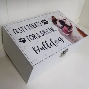 Bulldog Dog Treat Box Dennison Decorative Box