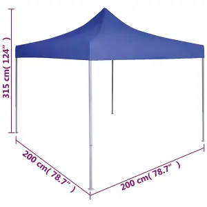 Berkfield Professional Folding Party Tent 2x2 m Steel Blue