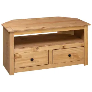 vidaXL Corner TV Cabinet 93x49x49 cm Solid Pine Panama Range