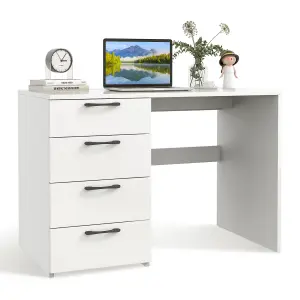 Costway 4 Drawers Computer Desk Modern Writing Desk Compact Laptop Vanity Table