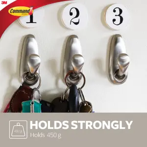 3M Command Forever classic Nickel effect Metal Small Hook (H)65mm (W)96mm