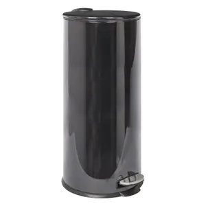 Round Stainless Steel Kitchen Pedal Bin - 30L