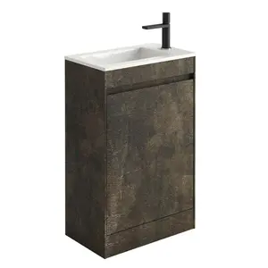 Santiago 540mm Single Bathroom Vanity with Integrated Basin Brown