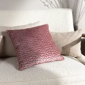 Hoem Lanzo Cut Velvet Piped Feather Filled Cushion