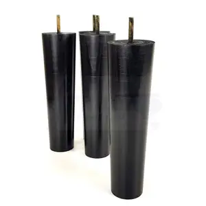 TURNED WOOD LEGS BLACK 230mm HIGH SET OF 4 REPLACEMENT FURNITURE BUN FEET SETTEE CHAIRS SOFAS FOOTSTOOLS M10 PKC148