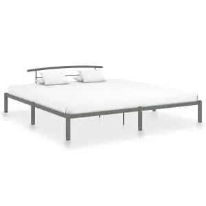 Berkfield Bed Frame Grey Metal 180x200 cm 6FT Super King