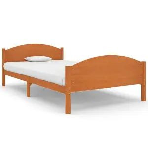 Berkfield Bed Frame Honey Brown Solid Pine Wood 120x200 cm