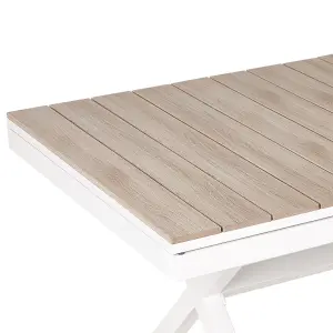 Garden Table Engineered Wood White FANES